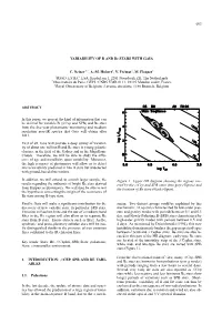 603 VARIABILITY of B and Be STARS WITH