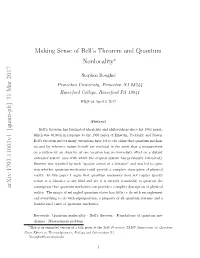 Making Sense of Bell's Theorem and Quantum Nonlocality