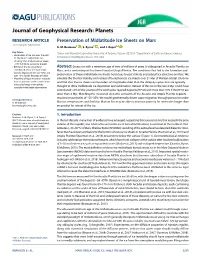 Preservation of Midlatitude Ice Sheets on Mars 10.1002/2017JE005357 A