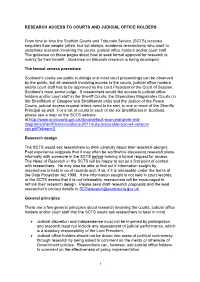 Research Access to Courts and Judicial Office Holders