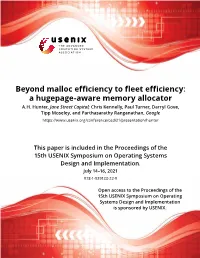 A Hugepage-Aware Memory Allocator A.H
