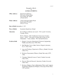 Biographical Sketch of JACEK K