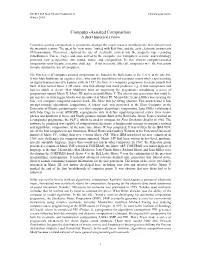 Computer-Assisted Composition a Short Historical Review