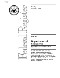 Department of Commerce National Oceanic and Atmospheric Administration