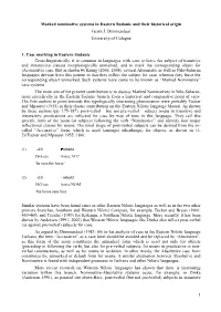Differential Object Marking and Marked Nominative in Eastern