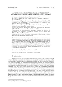 Obtaining Nano Structures of Cobalt Telluride by a Simplified Ion Exchange Reaction at Aqueous Solution