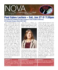 Paul Sykes Lecture – Sat, Jan 27 @ 7:30Pm Ice on Mercury, Featuring Dr