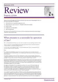 What Amounts to a Surrender by Operation of Law?
