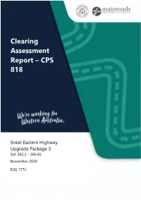 Clearing Assessment Report – CPS 818