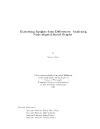 Extracting Insights from Differences: Analyzing Node-Aligned Social