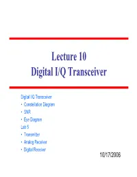 Lecture 10 Digital I/Q Transceiver