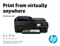 Print from Virtually Anywhere HP Officejet 4620