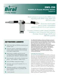 SWS-250 Visibility & Present Weather Sensor Datasheet Visibly Better