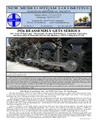 2926 Reassembly Gets Serious