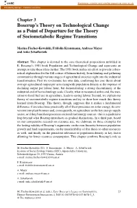 Boserup's Theory on Technological Change As a Point of Departure for the Theory of Sociometabolic Regime Transitions