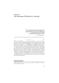 Chapter 5 the Riemann Problem for Systems