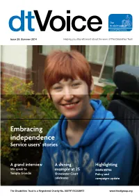 Embracing Independence Service Users’ Stories