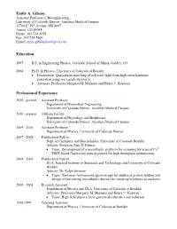 Emily Gibson CV