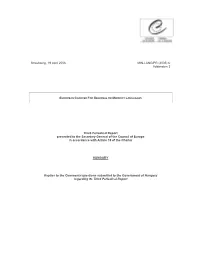 Hungary Replies to Questionnaire on 3Rd PR