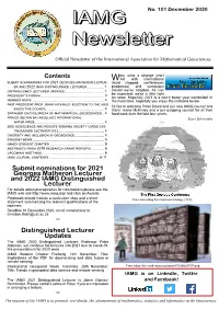 IAMG Newsletter IAMG Newsletter