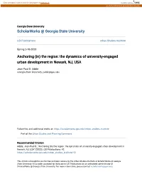 (In) the Region: the Dynamics of University-Engaged Urban Development in Newark, NJ, USA