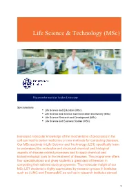 Life Science & Technology (Msc)