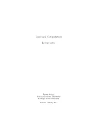 Logic and Computation