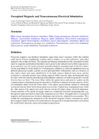 Paraspinal Magnetic and Transcutaneous Electrical Stimulation