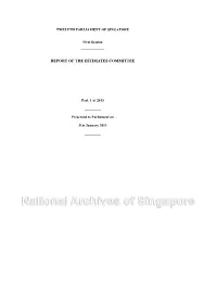 Report of the Estimates Committee