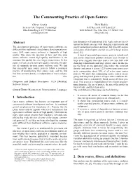 The Commenting Practice of Open Source
