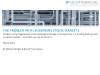 The Problem with European Stock Markets