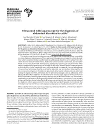 Ultrasound with Laparoscopy for the Diagnosis of Abdominal Disorders in Cattle1 José Ricardo B