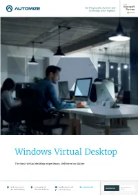 Windows Virtual Desktop