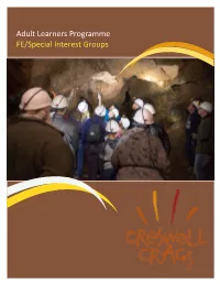 Adult Learners Programme FE/Special Interest Groups