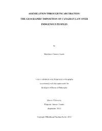 Assimilation Through Incarceration: The