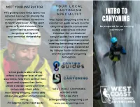 Canyoning Intro Flyer