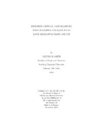 EXPLORING CRITICAL CONFORMATIONS: STATE SEARCHING and SAMPLING in BOTH GERMANIUM CHAINS and ICE by GENTRY H. SMITH Bachelor of S