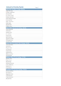School to Priority Parish Page 1