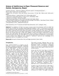 Status of Galliformes in Pipar Pheasant Reserve and Santel, Annapurna, Nepal