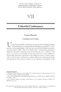 Unlawful Combatancy