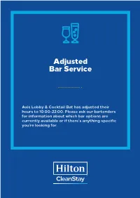 Adjusted Bar Service
