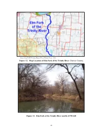 Figure 12. Map Location of Elm Fork of the Trinity River (Denton County)