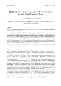 Flight Pattern of Archips Podana (Lep.: Tortricidae) Based on Data from Pheromone Traps