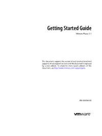 Getting Started Guide Vmware Player 3.1