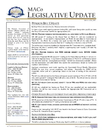 Maco LEGISLATIVE UPDATE VOLUME 22, NO