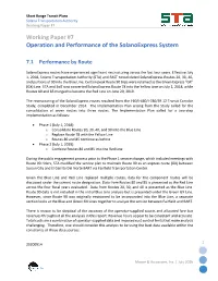 Working Paper #7 Operation and Performance of the Solanoexpress System