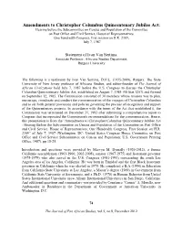Amendments to Christopher Columbus Quincentenary Jubilee Act