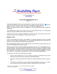 Availability Digest