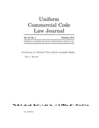 Foreclosing on Collateral That Includes Intangible Rights