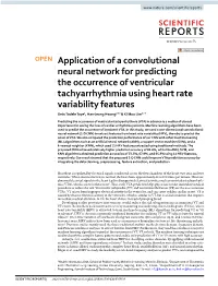 Application of a Convolutional Neural Network for Predicting The